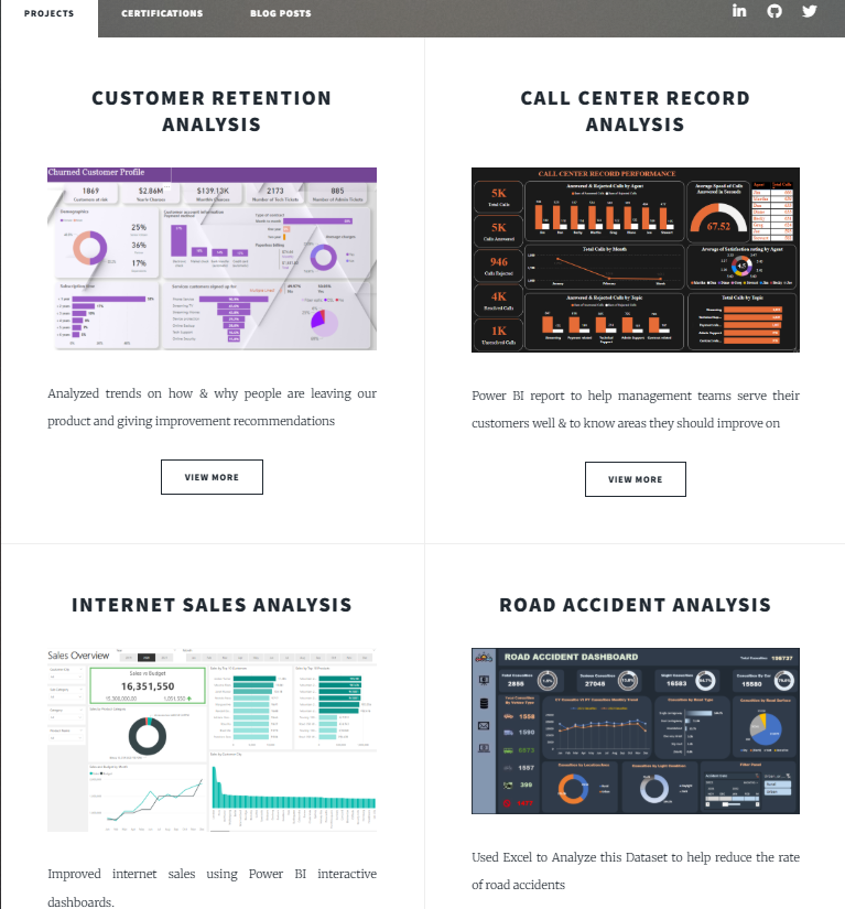 David's Portfolio Website preview